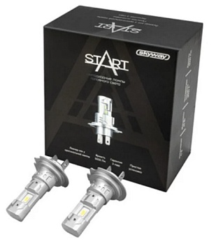 Лампа светодиодная автомобильная START H7 PX26d 12V 40W 5000Лм 6000К SKYWAY S08201629, 2шт