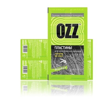 Пластины от комаров 10 шт OZZ 10 Standart