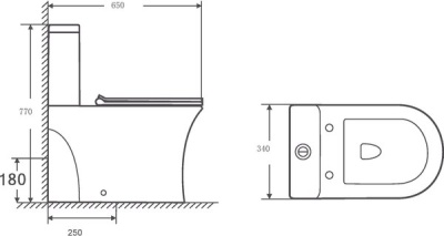 Унитаз-компакт напольный Saniteco KW-79142