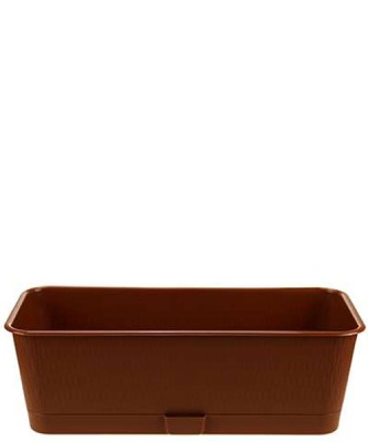 Ящик балконный Прованс, 57x17x13см, 9.5 л, терракот с поддоном