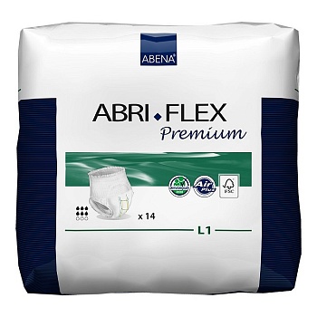 Подгузники-трусики одноразовые для взрослых Abri-Flex L1 Premium 100-140 см (14 шт), Abena
