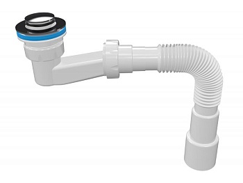 Сифон для душевого поддона с механизмом click-clack,с гибкой трубой 1 1/2