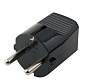 Вилка с заземлением черная 55022 Electraline