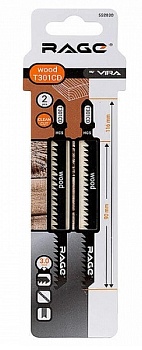 Пилки для лобзика по дереву T301CD (2 шт.), Vira Rage 552030