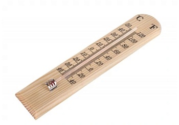 Термометр комнатный от -40°C до + 50°C в деревянном корпусе 26 см, (арт. 50629520)