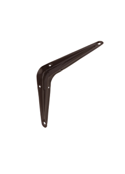 Кронштейн стальной для полок WS 125 BR 125x100 мм коричневый, Domax