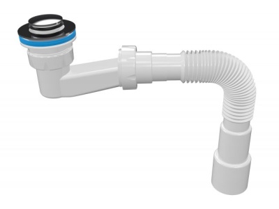 Сифон для душевого поддона с механизмом click-clack,с гибкой трубой 1 1/2