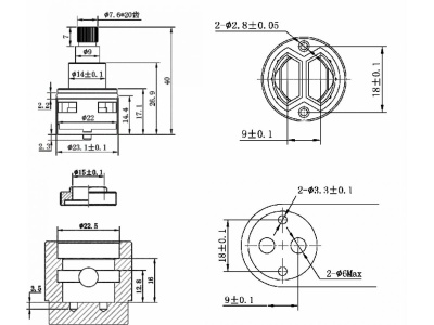 Картридж-дивертор D22 для смесителя, тип E, AV Engineering