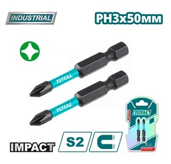 Бита ударная PH3 50 мм (2 шт), TOTAL TACIM71PH350