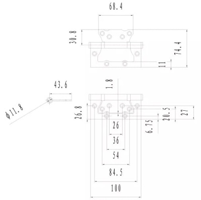 Петля 100 мм накладная хром E-2BB-100 CP Фабрика замков