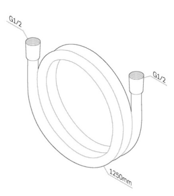 Душевой шланг 1/2"x1/2" 125см F0412100 AM.PM