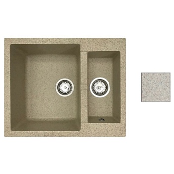 Мойка из искусственного камня, темно-бежевый, DUET, BelEvors