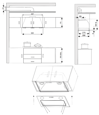 Вытяжка кухонная EXITEQ EX-1446 inox
