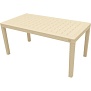 Стол пластиковый большой сливочный Rattan 1532*789*701 мм (ING6184СЛВ)