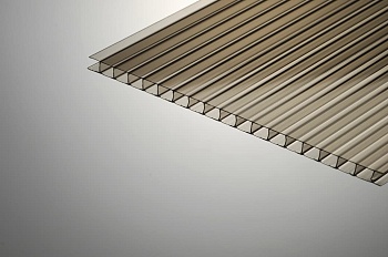 Сотовый поликарбонат 10 мм (бронза) 