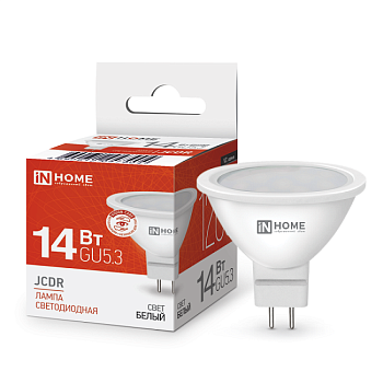 Лампа светодиодная LED-JCDR-VC 14Вт 230В GU5.3 4000K 1260Лм IN HOME