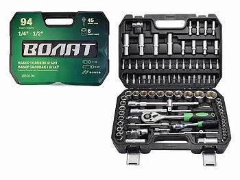 Набор головок и бит 94 предмета ВОЛАТ 18510-94