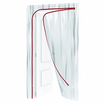 Дверь пленочная на молнии (типа L), 220 x 120 см, с малярной лентой 2.5 см х 10 м, Matrix 88758