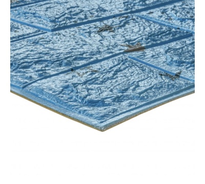 Декоративная 3D панель, самоклеящаяся, Звездное небо голубой кирпич, 700x770мм