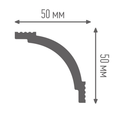 Потолочный плинтус ПЛИНТЭКС U50/50 P