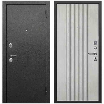 Дверь входная металлическаяNova 860 R Гарда антик серебро/белый ясень