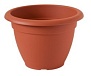 Горшок круглый Классика 350 мм 12л коричневый Optimplast