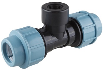 Тройник ПЭ с внутренней резьбой 25x1/2