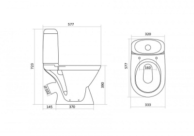 Унитаз-компакт Римини напольный Santek