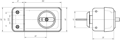 Замок накладной антик серебро ЗН2Д-Б ВОЛМЕТ