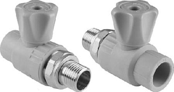 Кран ПП шаровой для радиатора, прямой, VALFEX