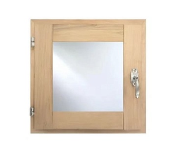 Рама для бани 60x60 стеклопакет ольха