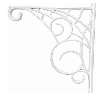 Кронштейн для кашпо L=220мм, Н=250мм, белый 00258