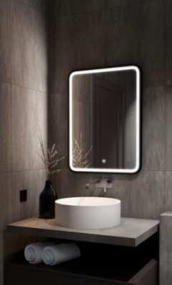 Зеркало "Enjoy Black Led" 60х80 см с бесконтактным сенсором