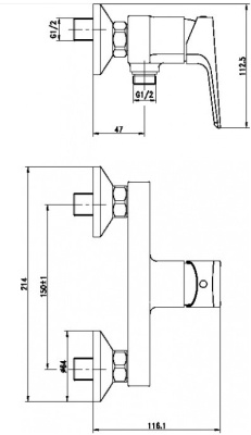Смеситель для душа NATURE 63065 Cersanit