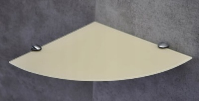 Полка стеклянная вкладная 250x250x6мм угловая бежевая СТЕКЛОЛЮКС Полка стеклянная вкладная 250x250x6мм угловая бежевая СТЕКЛОЛЮКС