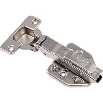 Петля накладная 09 с 3D-регулировкой, с доводчиком, с clipon, AKS PLUS