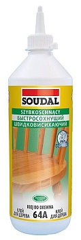 Клей для дерева быстросохнущий Soudal 64А, 250 мл