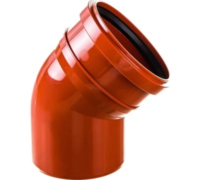 Колено для наружной канализации 45 гр., Политэк 200211045 (110 мм)