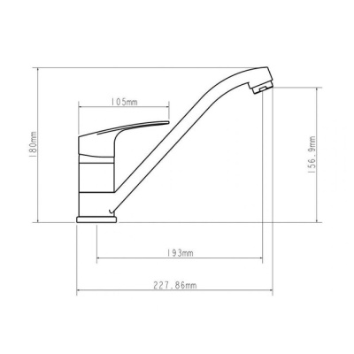 Смеситель для кухни D35-A серия 250 хром ECONOCE EC0256 (поворотный излив)