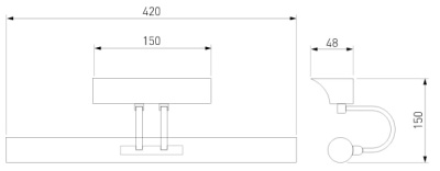 Светильник Flint Neo SW LED хром MRL LED 1022 420 мм ELEKTROSTANDARD