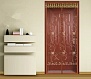 Штора антимоскитная на дверь на магнитах (коричневая вышивка узор) 100x210 см