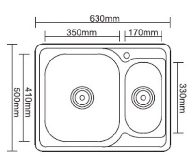 Мойка кухонная металлическая Ledeme L66350B