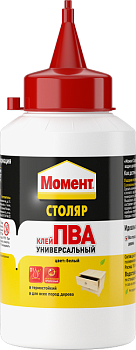 Клей ПВА столярный Момент Столяр Универсальный D1, 250 г (1960505)