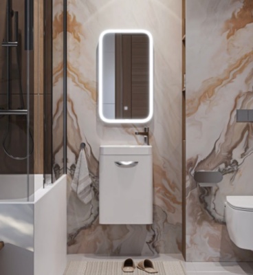 Тумба подвесная Mini 40 с умывальником Био 40 VOLNA