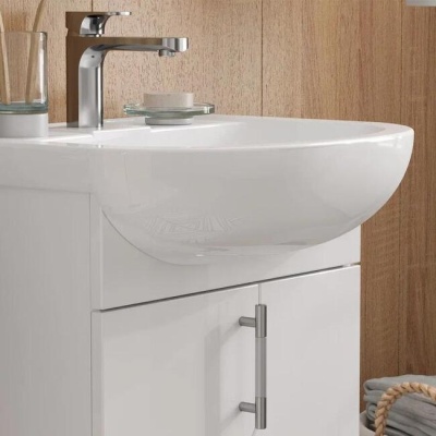 Тумба напольная Bruno 50.2D с умывальником Рива 50 VOLNA