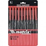 Набор надфилей 180 х 5 мм, 10 шт, пластиковые рукоятки Matrix