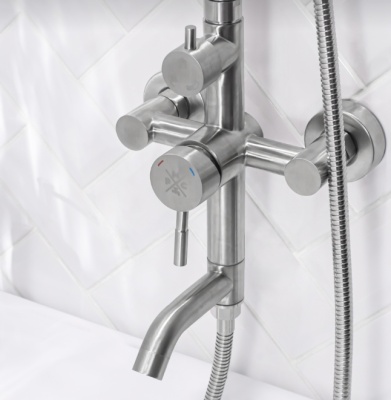 Душевая система с тропическим душем D35 SUS124-009DK-1 РМС