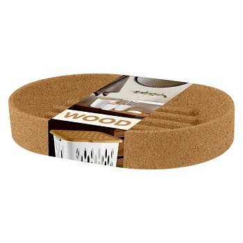 Мыльница Wood коричневая Keeplex KL500610624