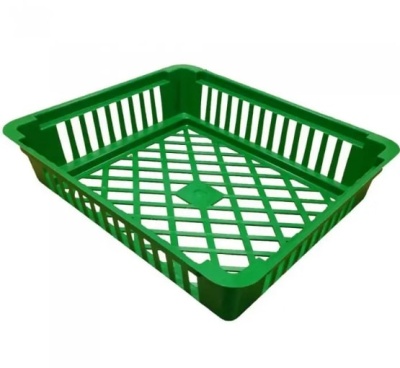 Корзина посадочная квадратная пластмассовая 29x29x7 см 65080