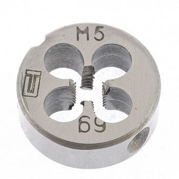 Плашка М5 х 0,8 мм, 77013, Сибртех